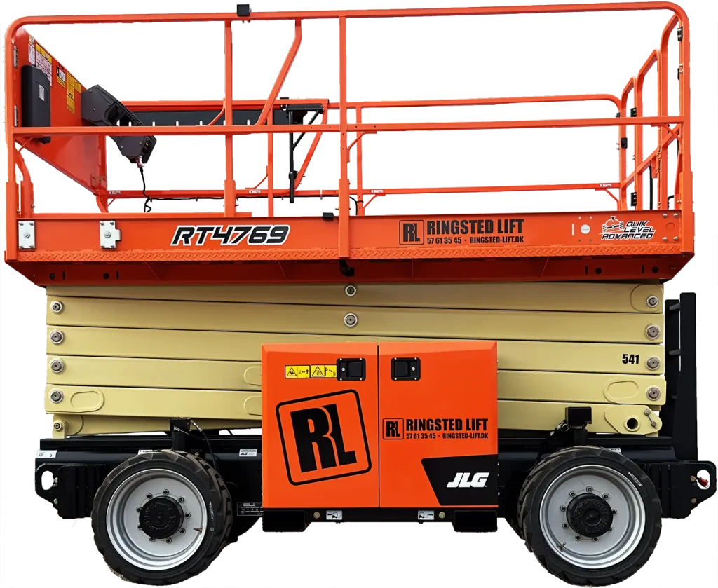 RT4769 saxlift fra JLG med arbejdshøjde på 16 m
